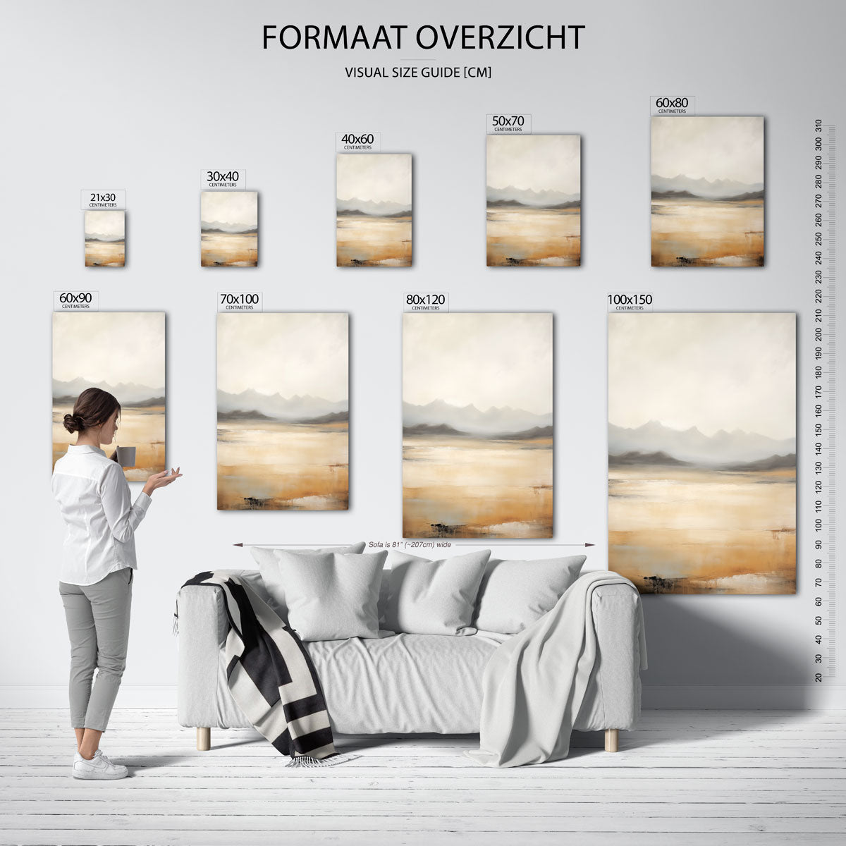 Landschap met bergen Poster
