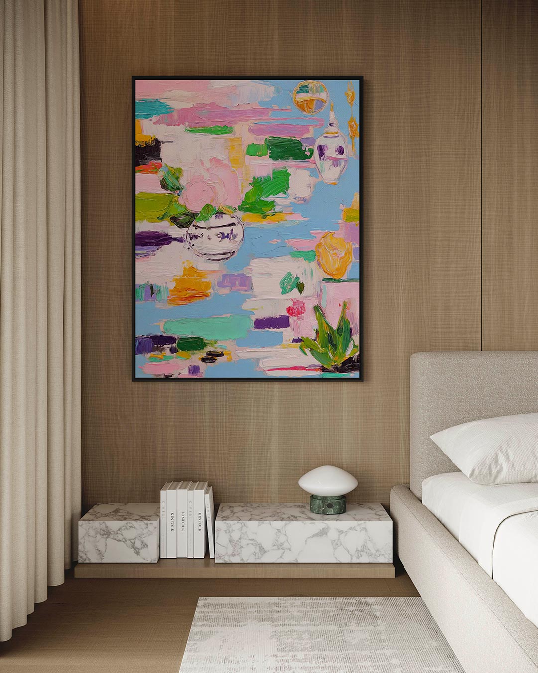 Kleurrijke bloemvormen Kunstwerk