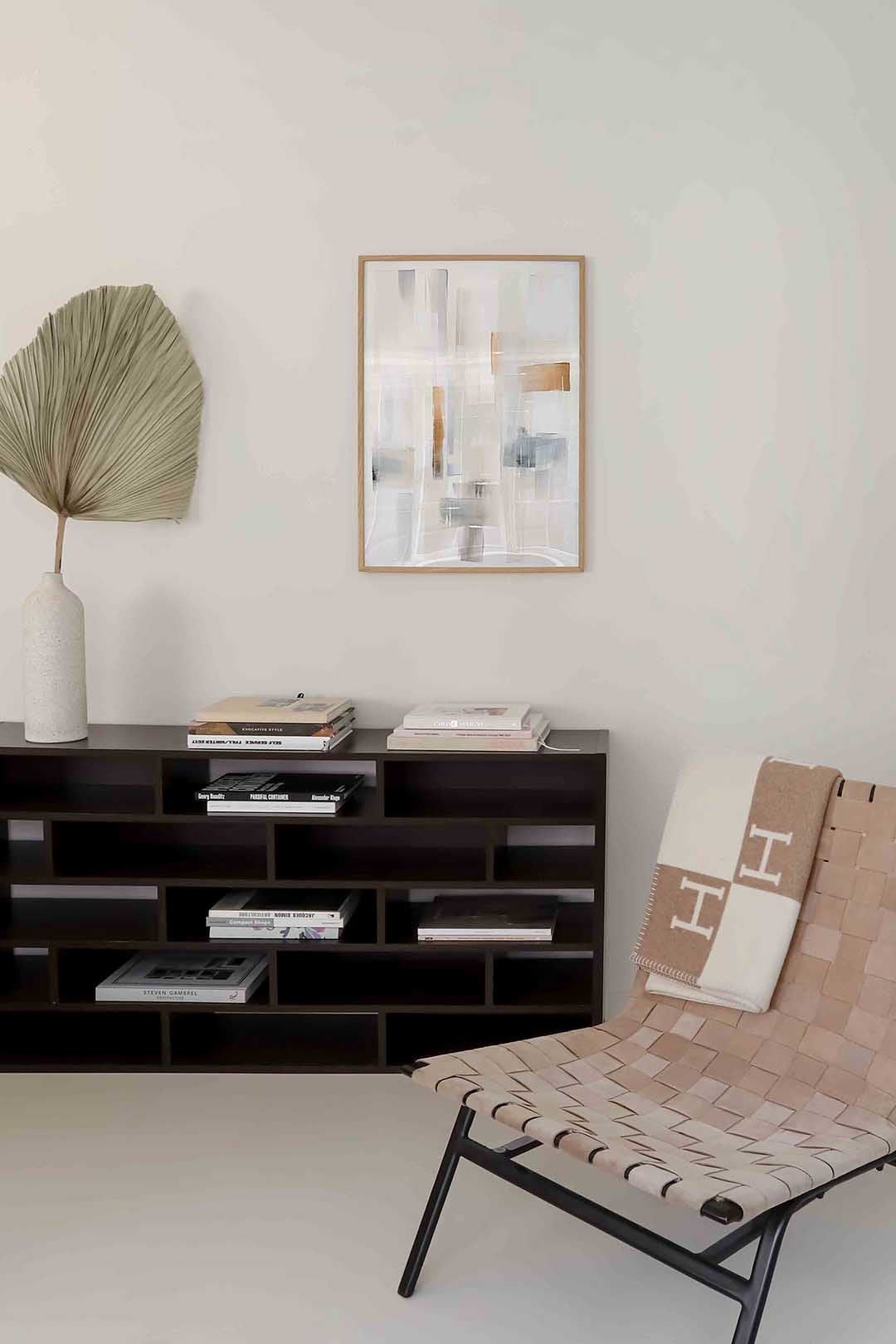 Abstracte beige en grijze vlakken Poster