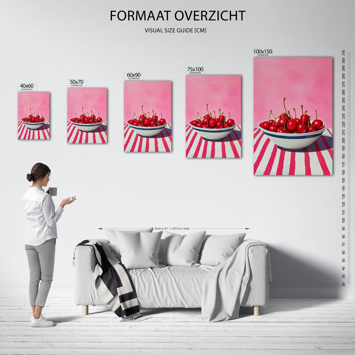 Kersen in kom Kunstwerk