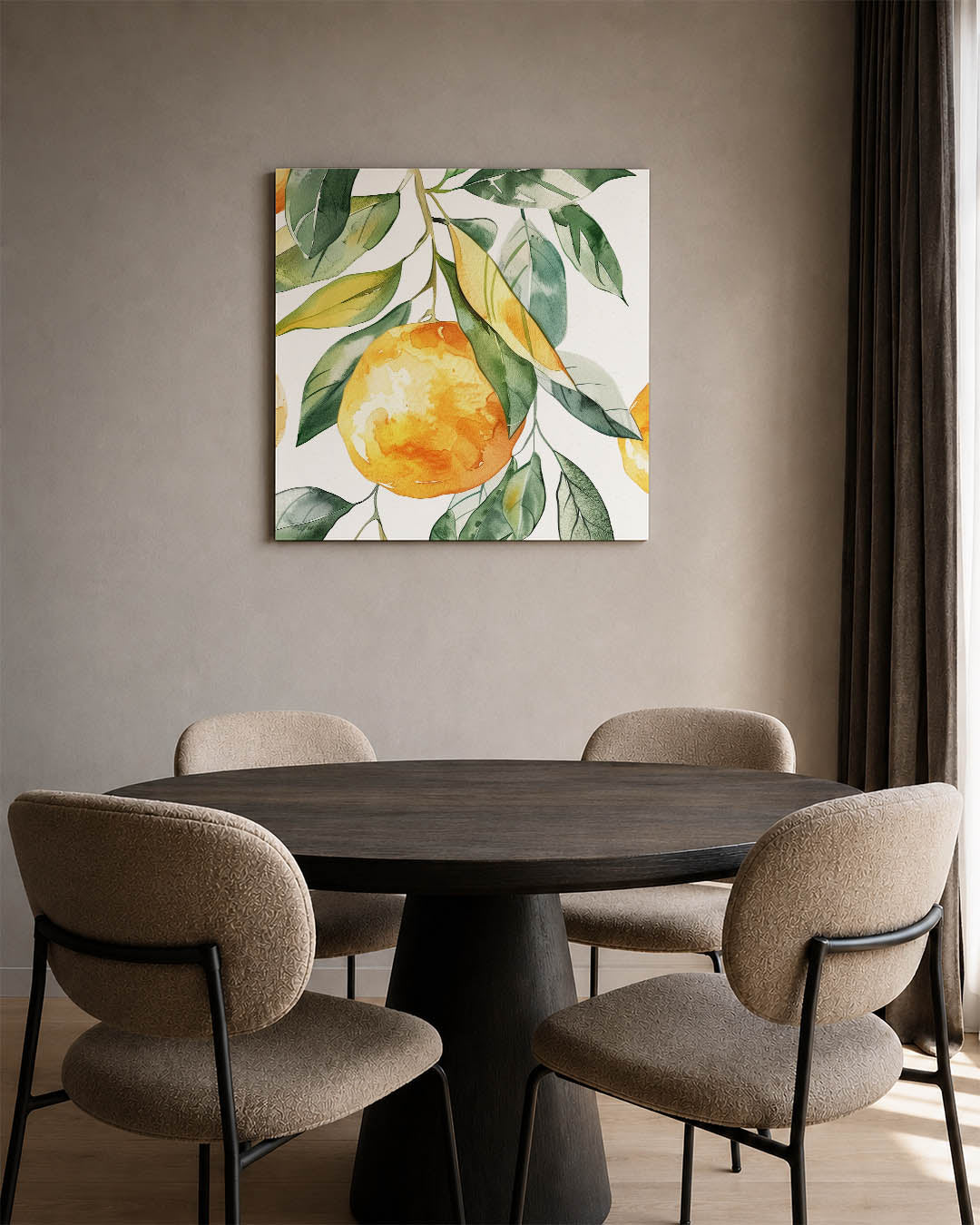 Citrus en bladeren Kunstwerk