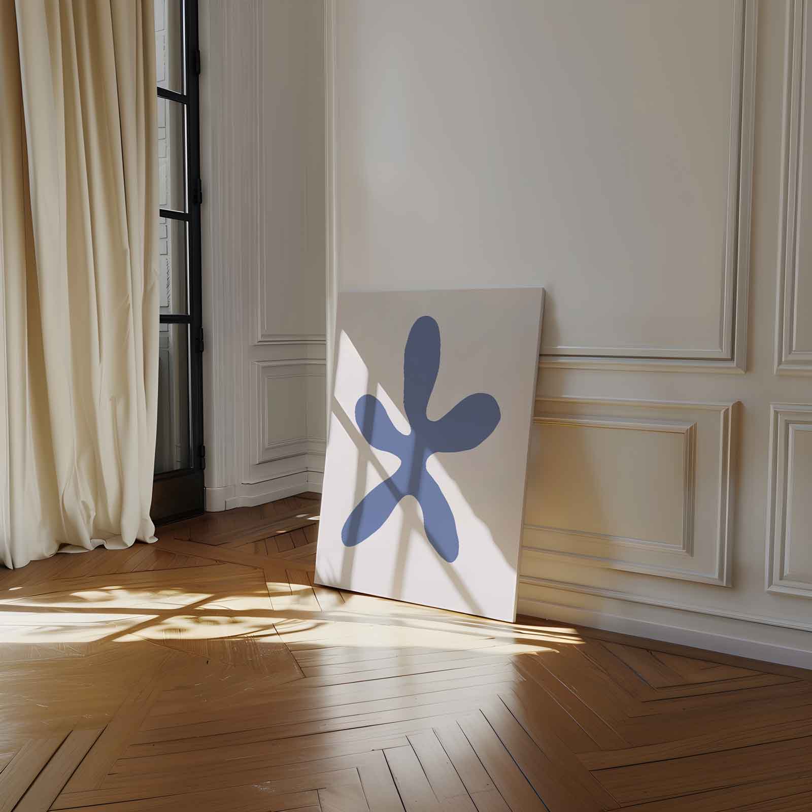 Bloemige Vormen Abstractie Kunstwerk-canvas-dibond-plexiglas-wanddecoratie-WallArtistic