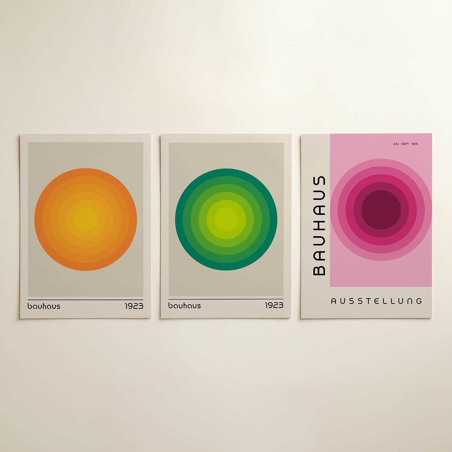 Cirkelvormige kleurvlakken Posterset