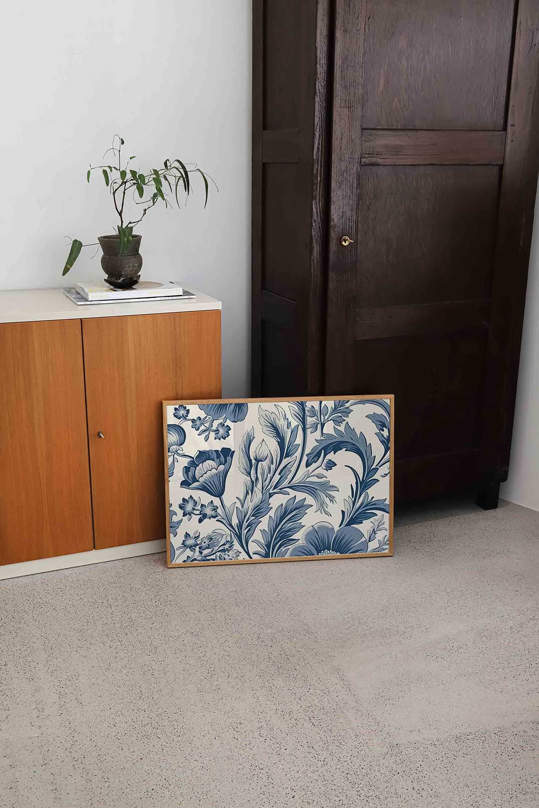 Blauwe bloemen Poster