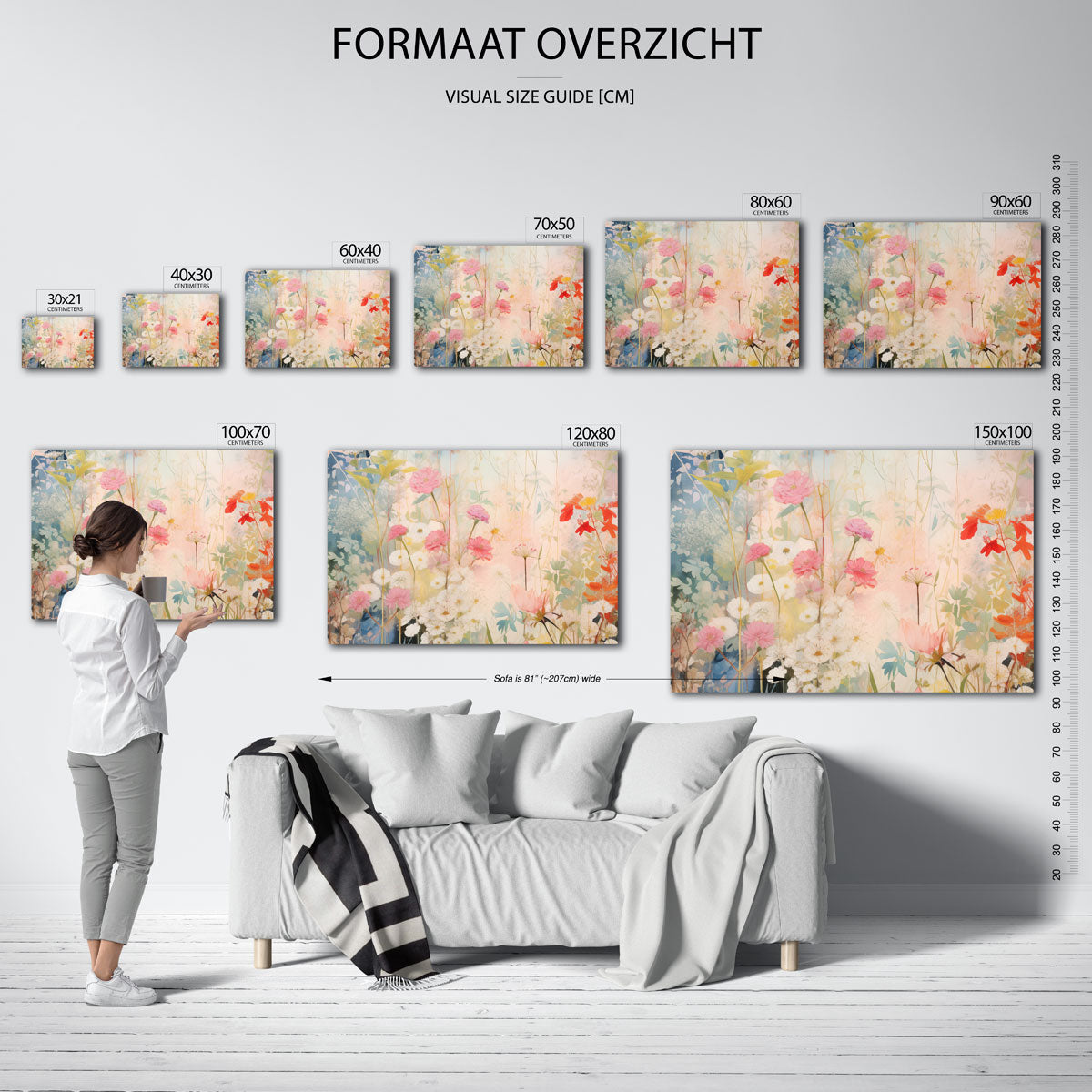 Bloemen in zachte tinten Poster