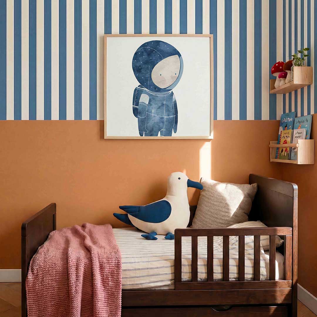Astronaut in blauw Poster