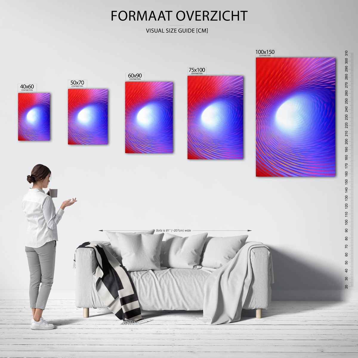 Kleurrijke vortex Kunstwerk