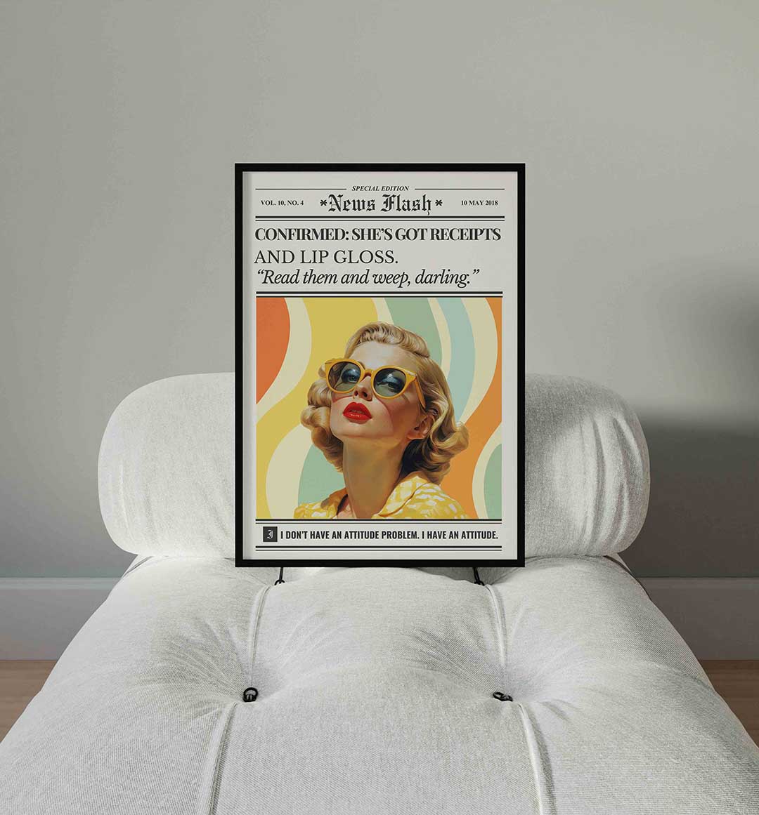 Vrouw met zonnebril Poster
