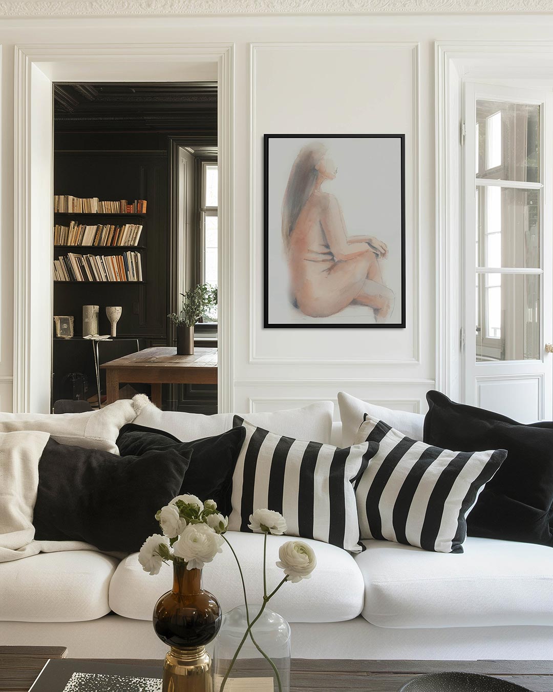 Zittende vrouw Kunstwerk