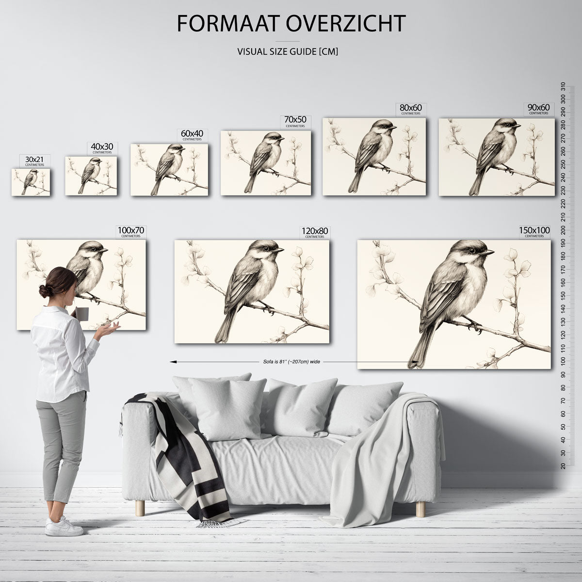 Vogel op tak Poster