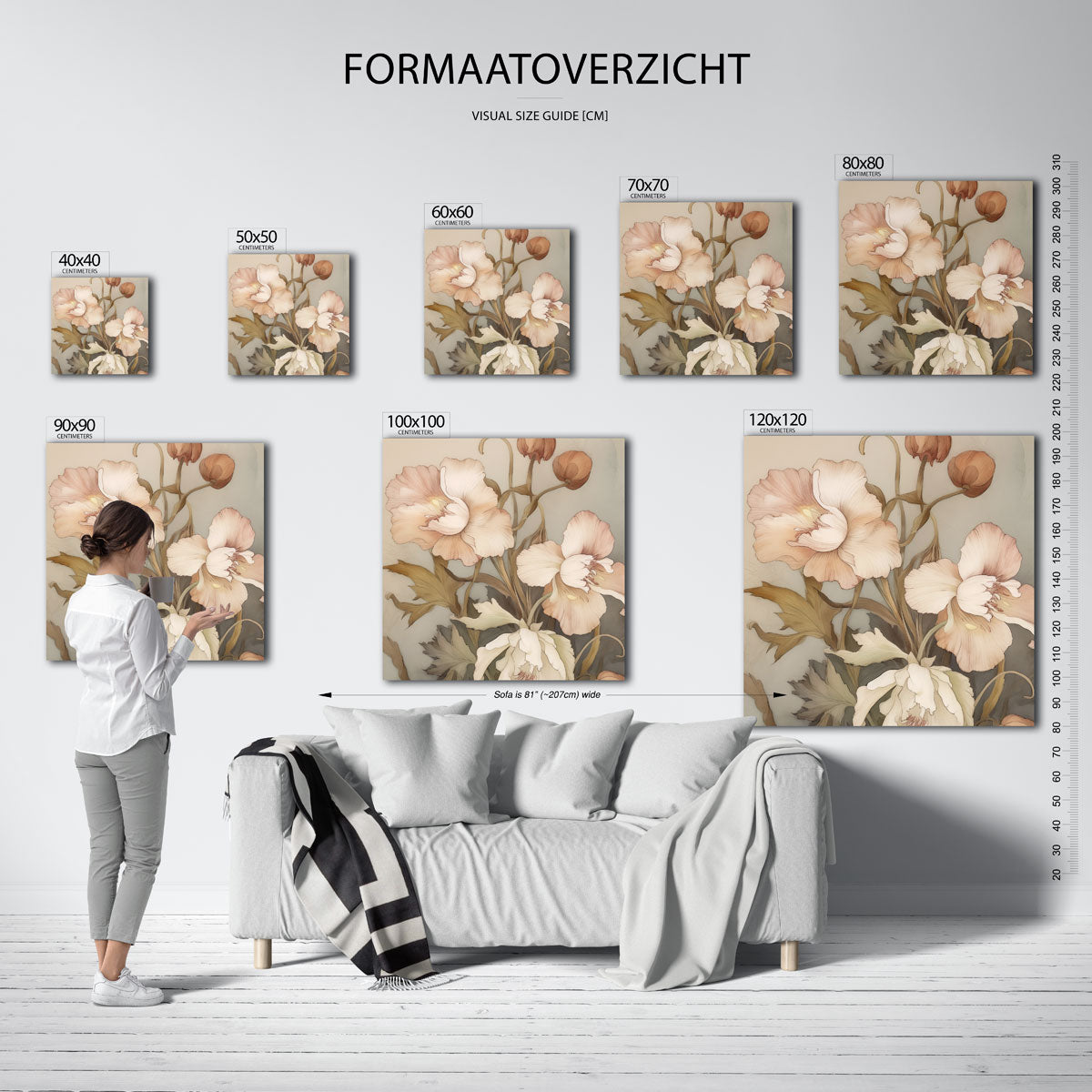 Bloemen in zachte tinten Poster