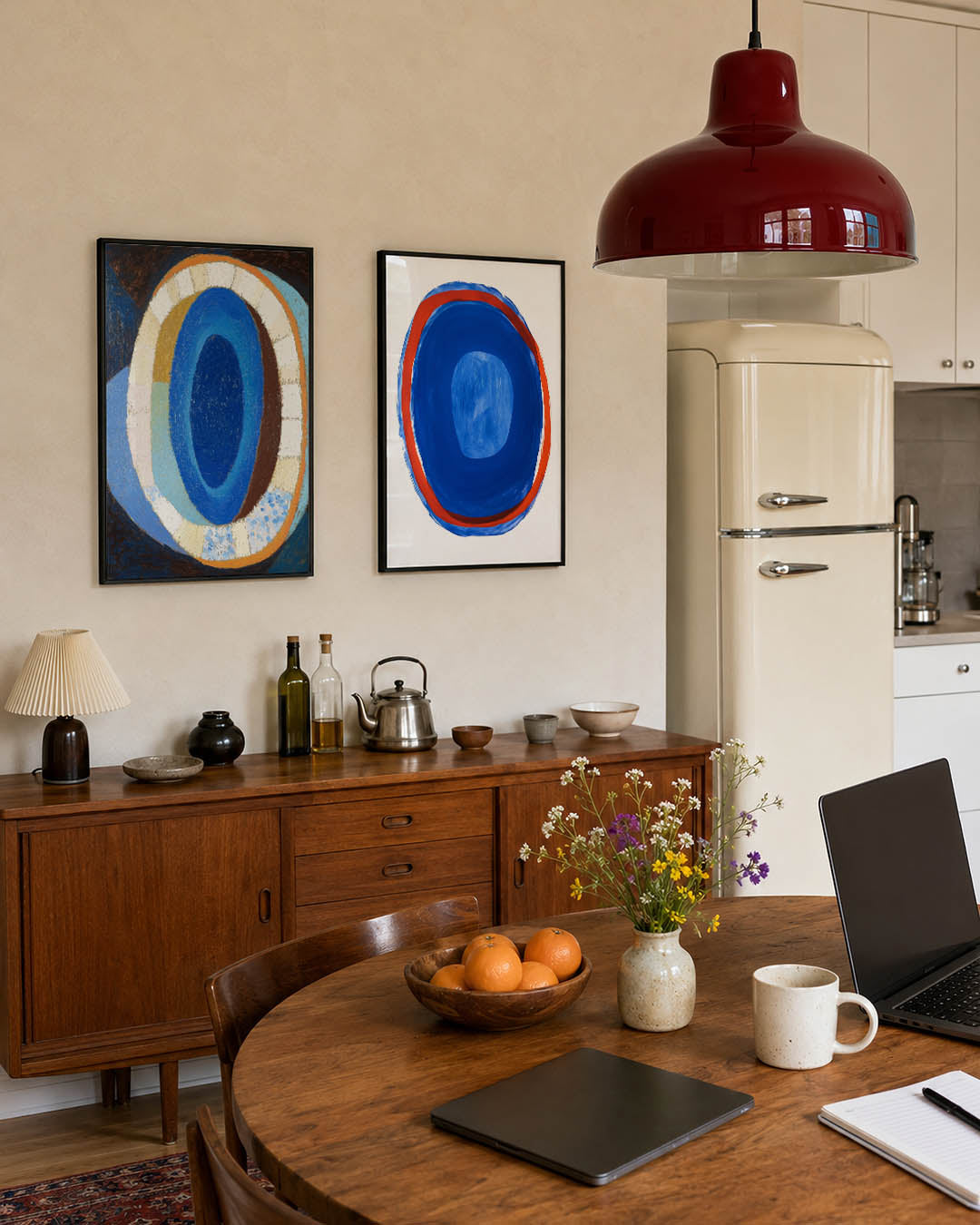 Kleurrijke cirkelvormen Posterset
