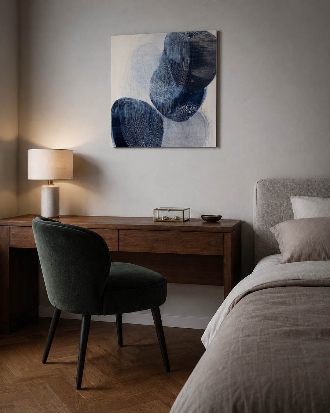 Organische lijnen compositie Kunstwerk
