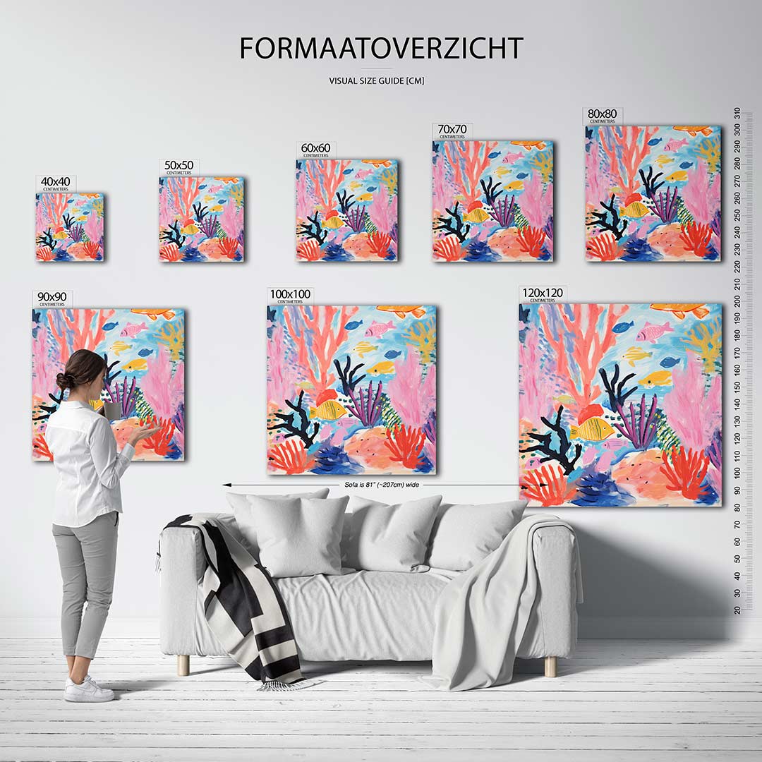 Kleurrijke onderwaterwereld Kunstwerk