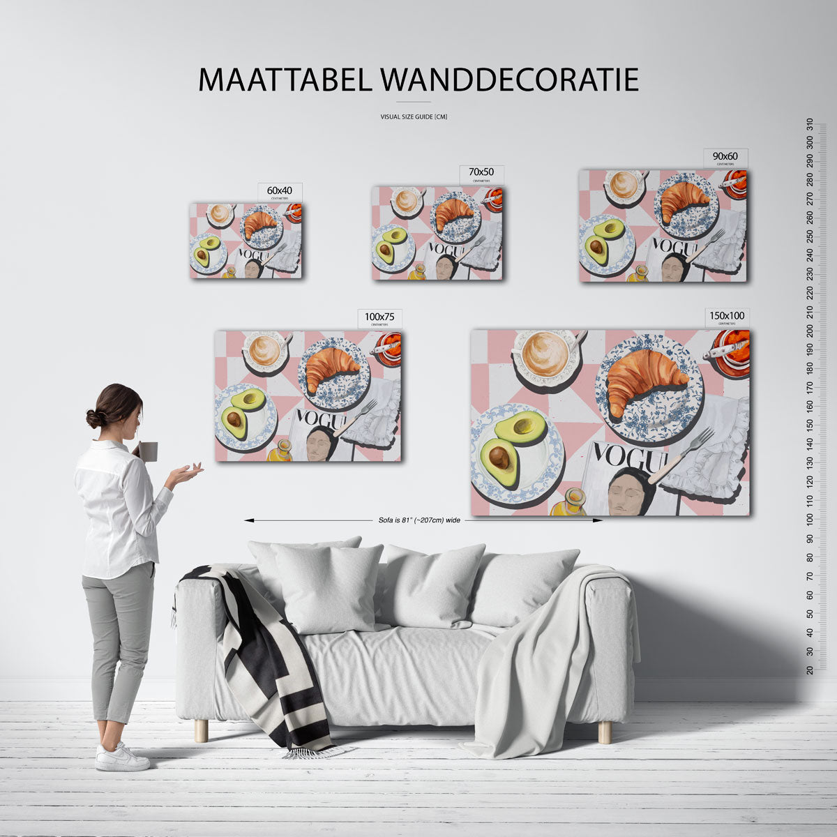 Ontbijt illustratie Kunstwerk