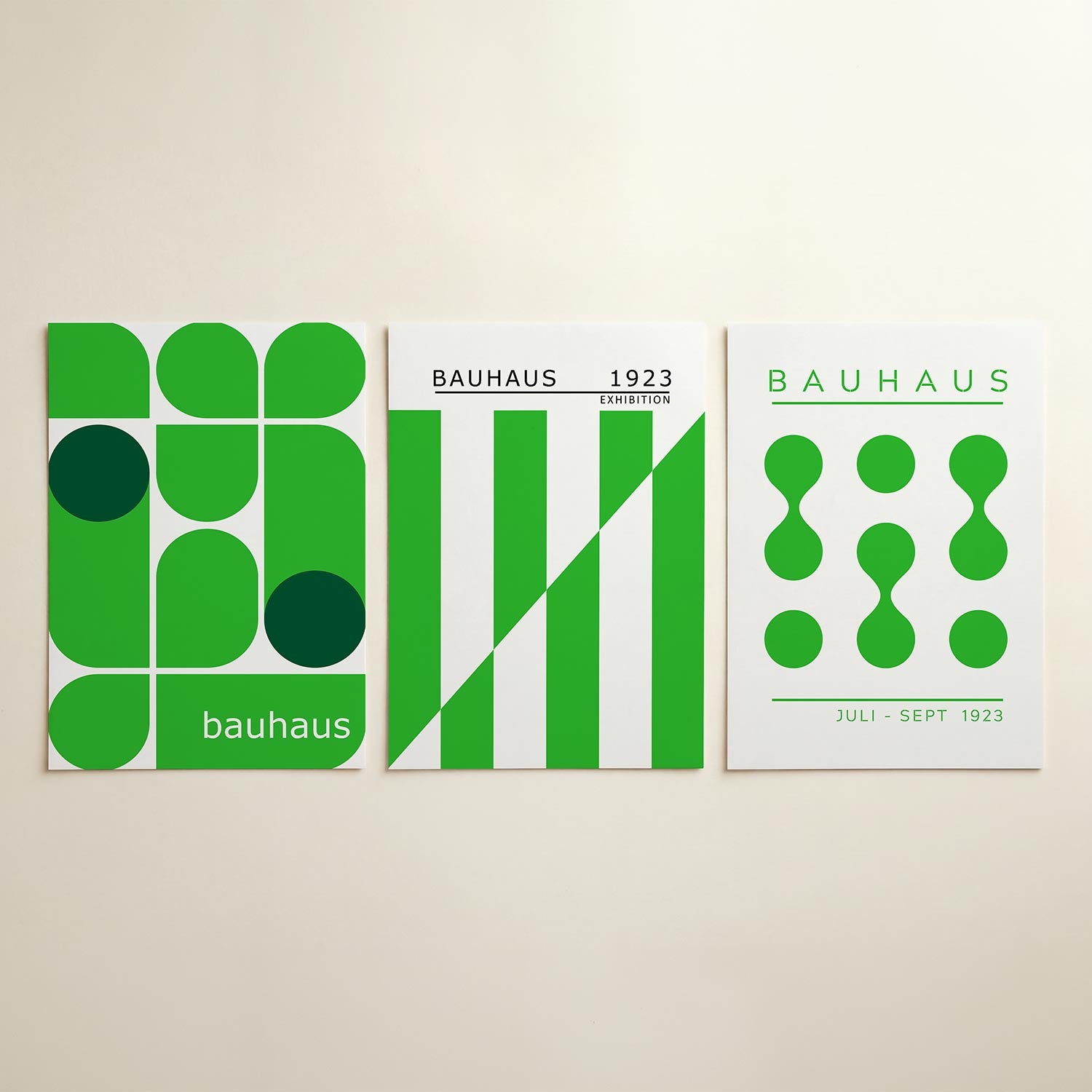 Groene vormenmix Posterset