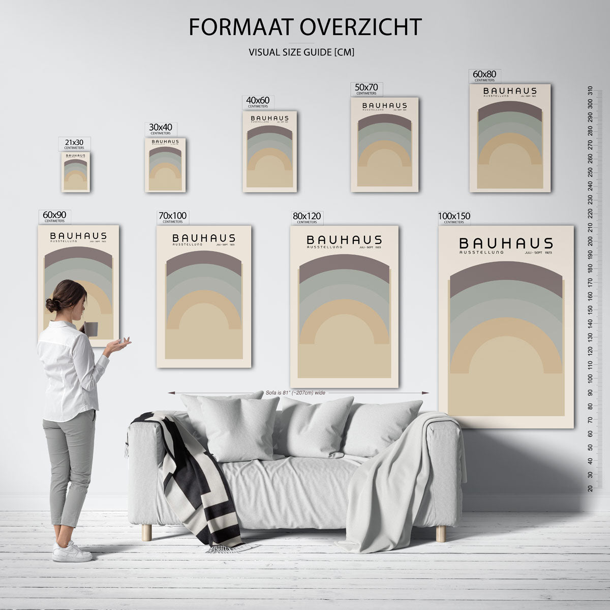 Kleurvlakken en bogen Poster