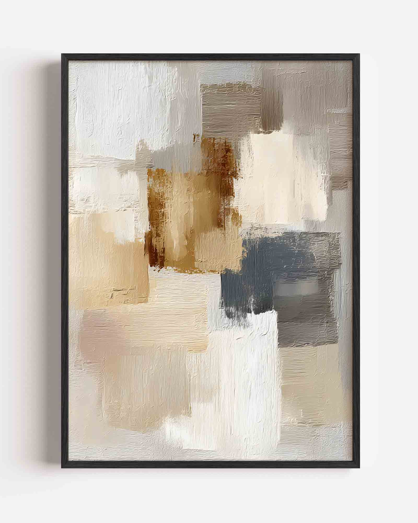 Abstracte beige en bruine vlakken Poster