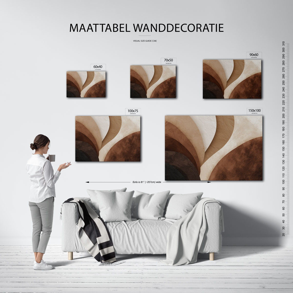 Organische vormen compositie Kunstwerk