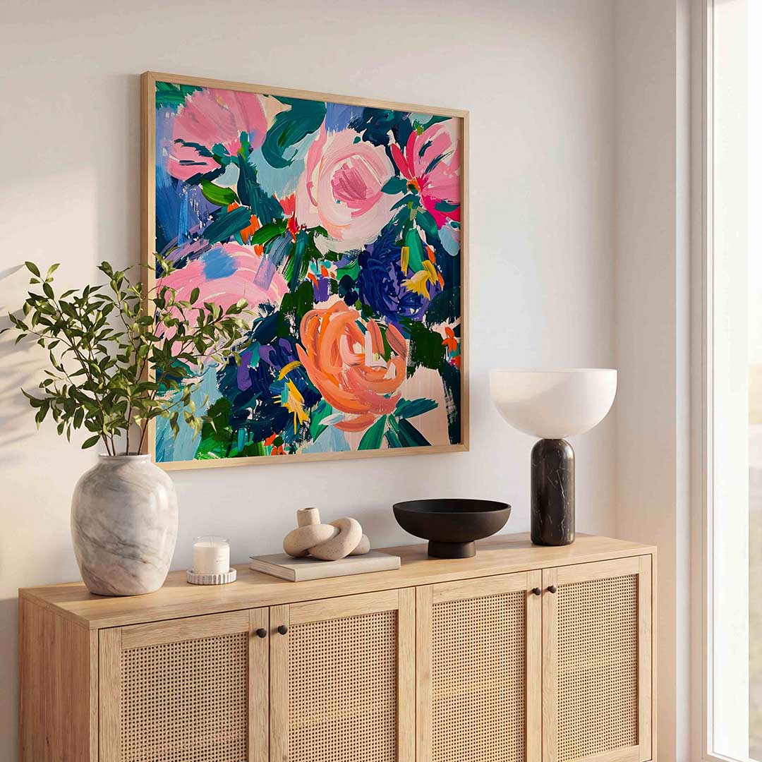 Bloemen in levendige kleuren Poster