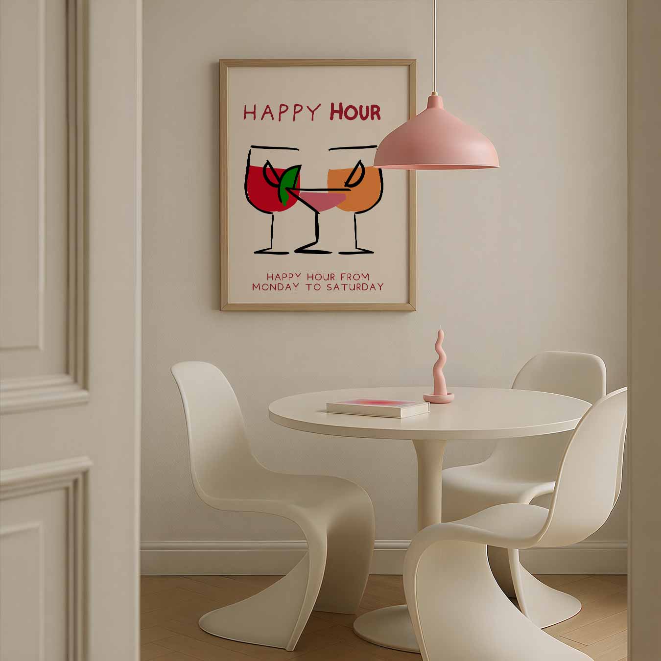 Happy Hour Cocktail Poster-WallArtistic