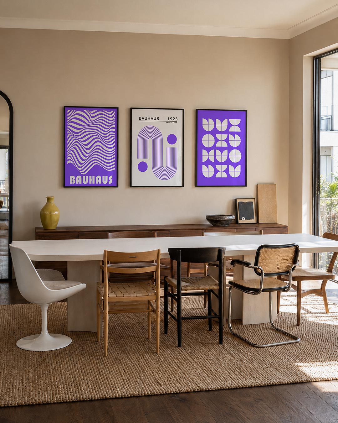 Golvend lijnenspel Posterset