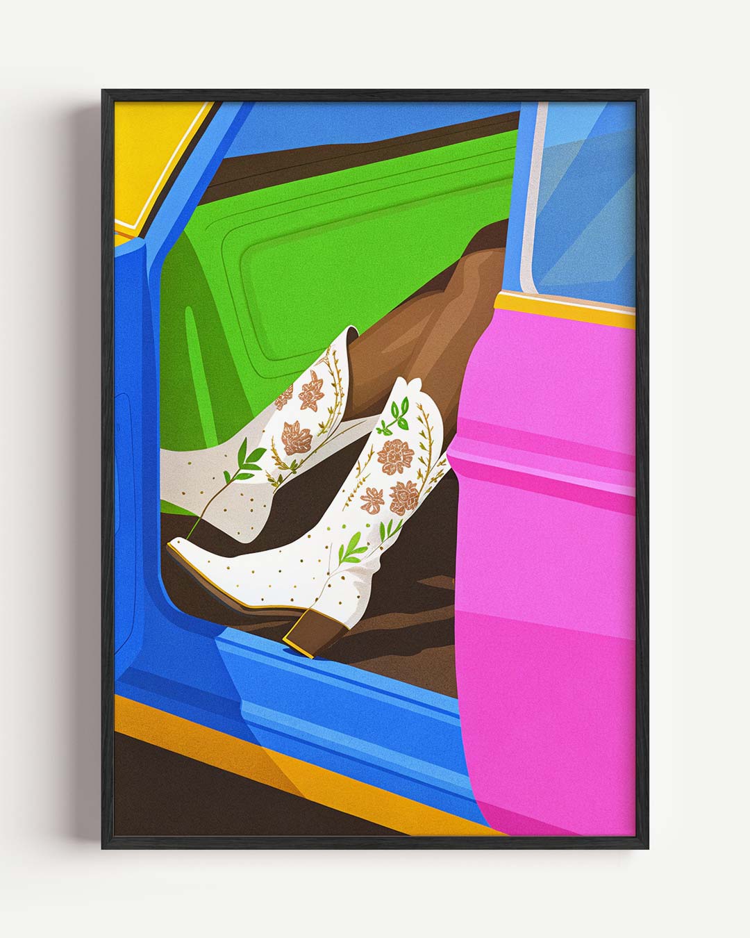 Vrolijke Cowboy Stijl Poster-WallArtistic