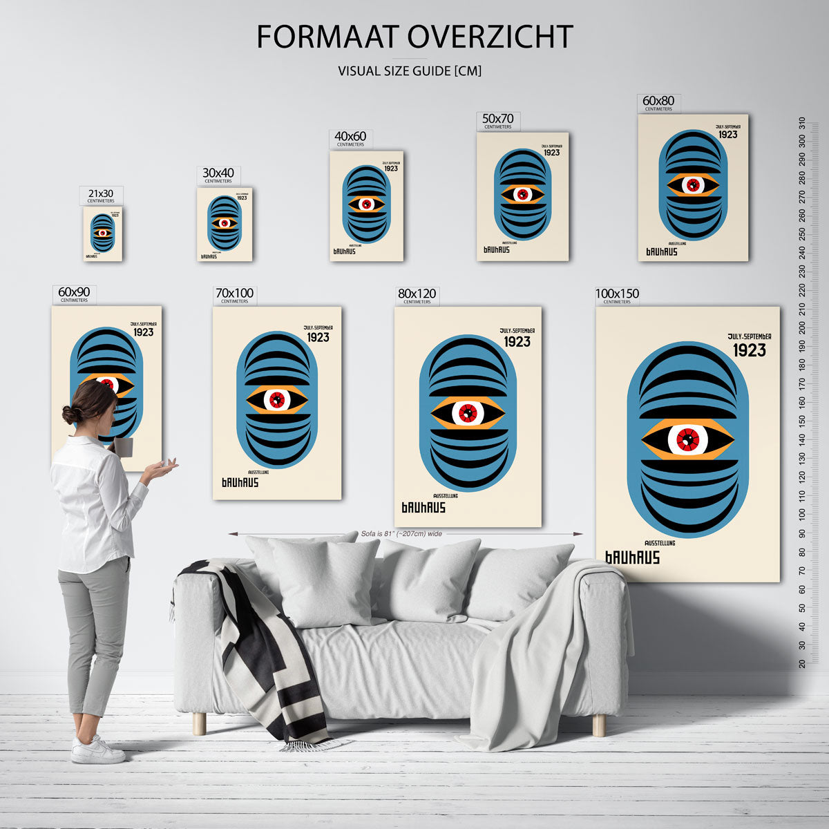 Oogvorm en lijnen Poster