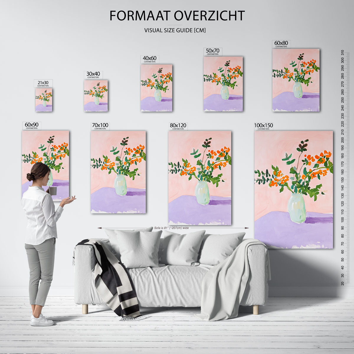 Bloemen in vaas Poster