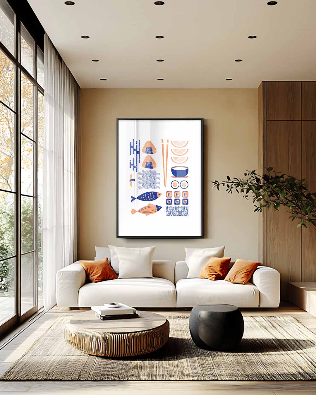 Japanse Culinaire Vormgeving Kunstwerk-canvas-dibond-plexiglas-wanddecoratie-WallArtistic