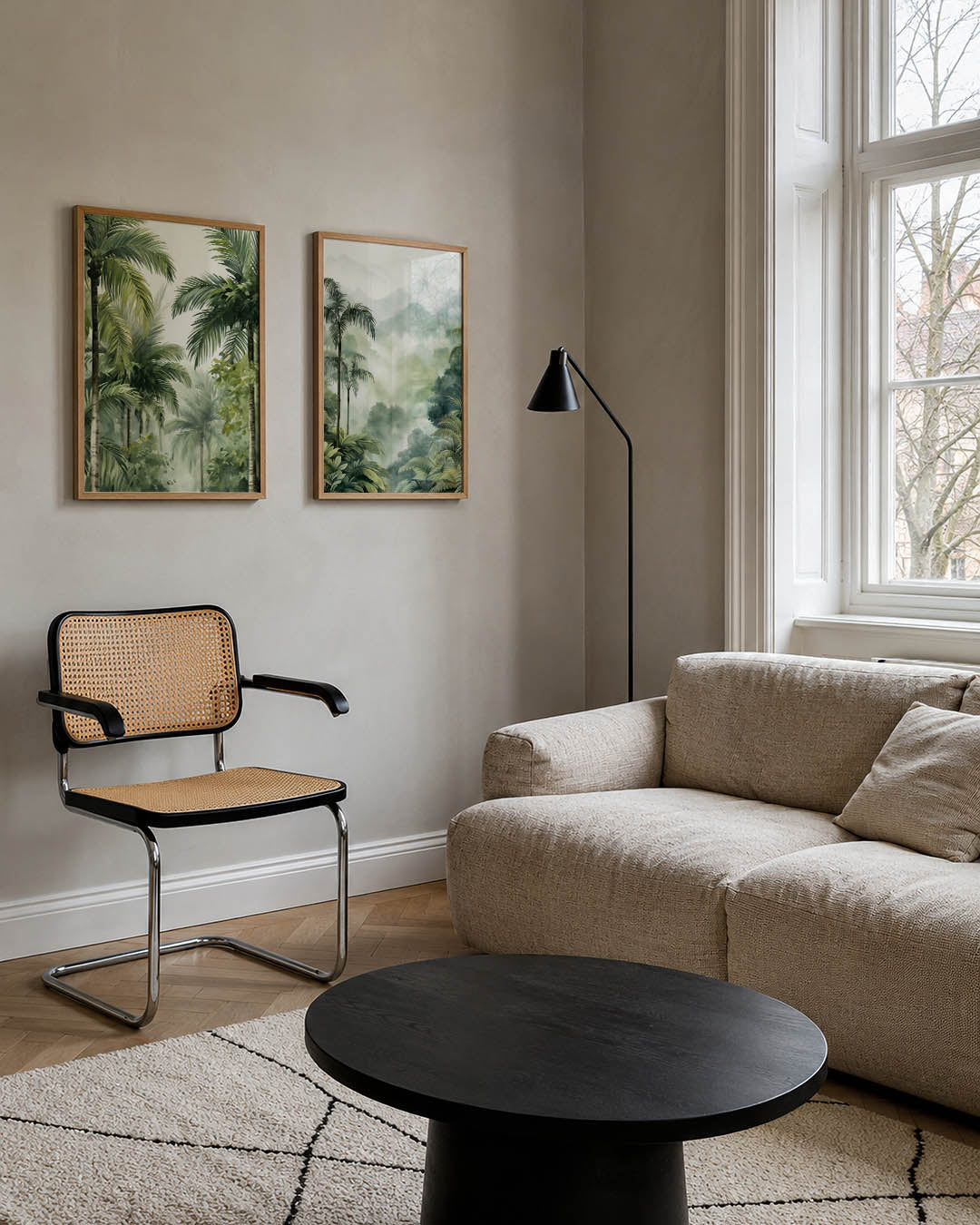 Groene palmen Posterset