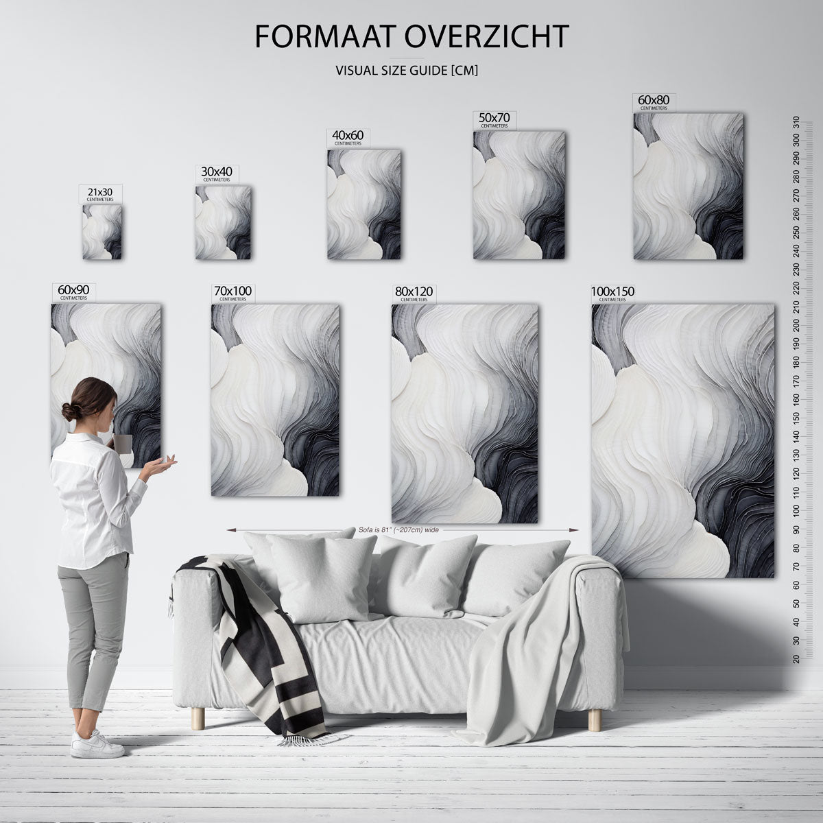 Gelaagde vormen Poster