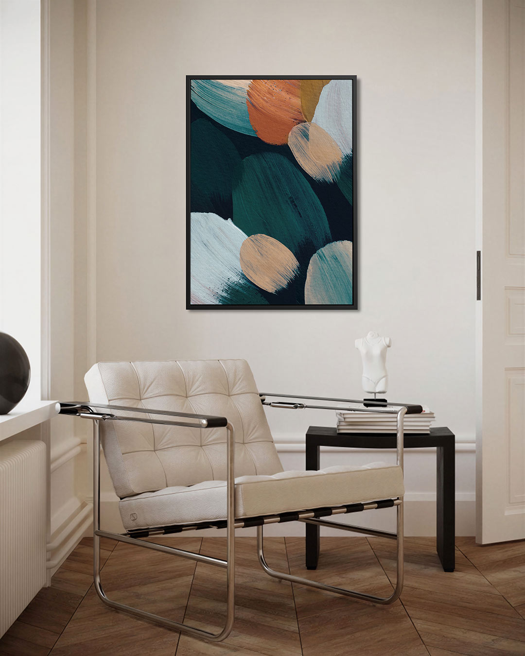 Dynamische kleurencompositie Kunstwerk
