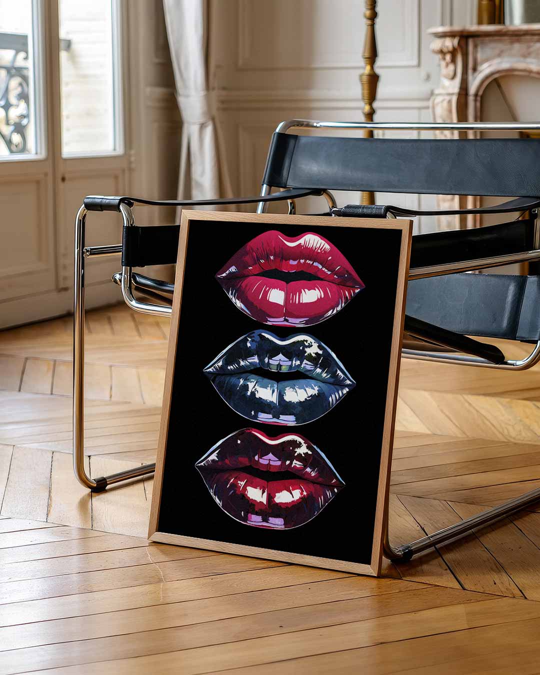 Stijlvolle Lippen Poster-WallArtistic