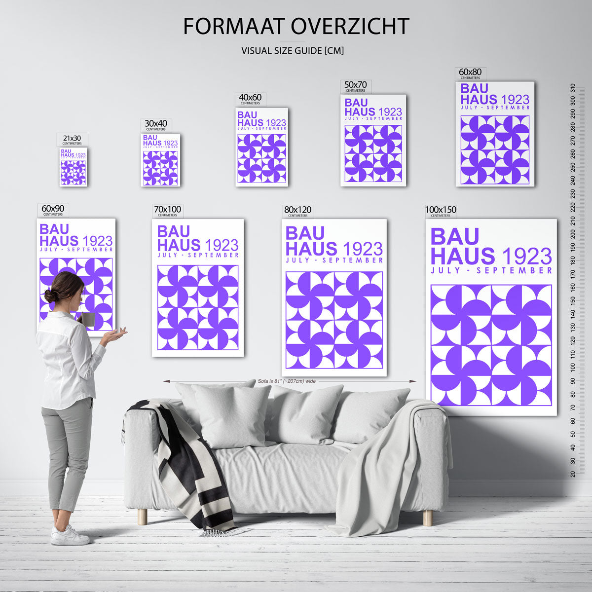 Vormritme en kleur Poster