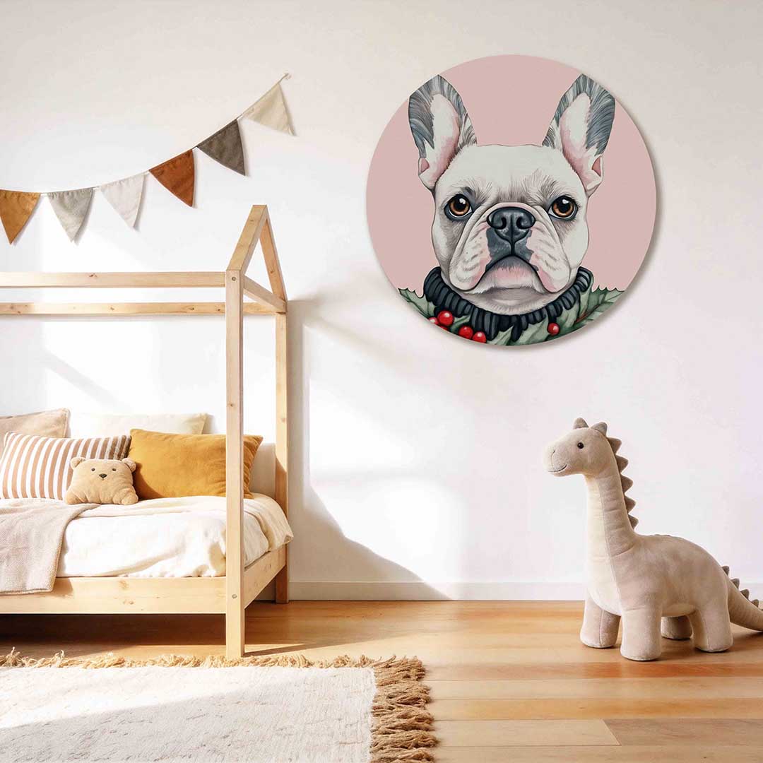 Franse bulldog Muurcirkel