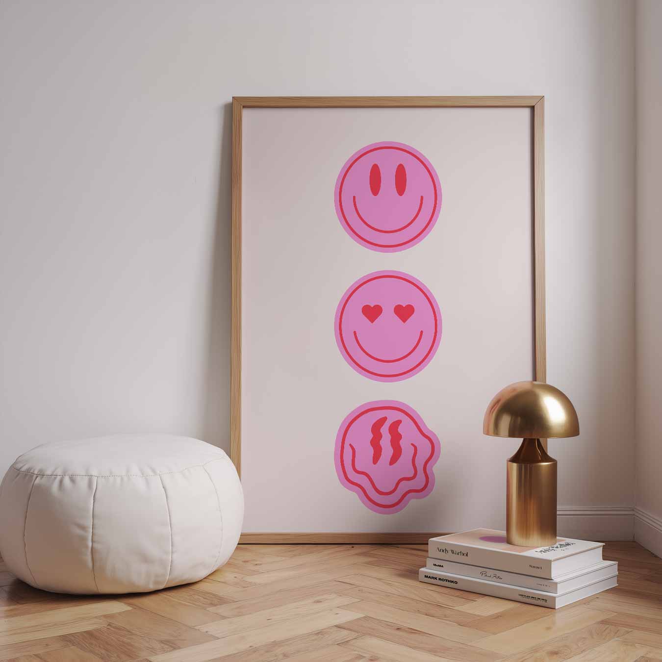 Kleurrijke Emoticon Vibes Poster-WallArtistic