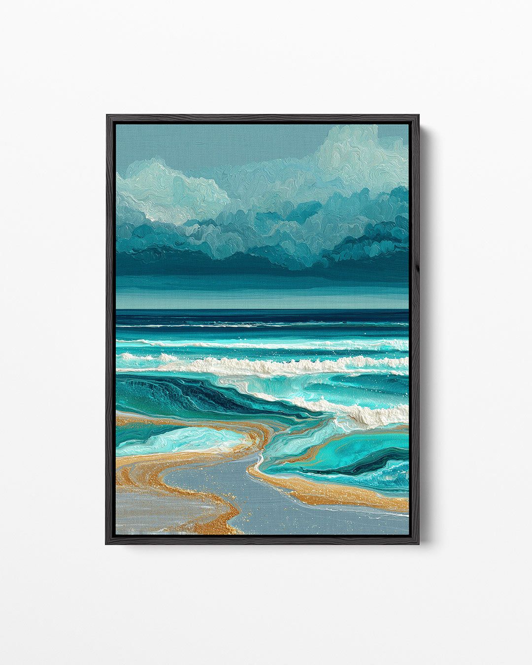 Golvend zeezicht Kunstwerk