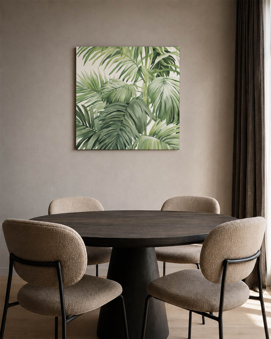 Groene bladeren compositie Kunstwerk