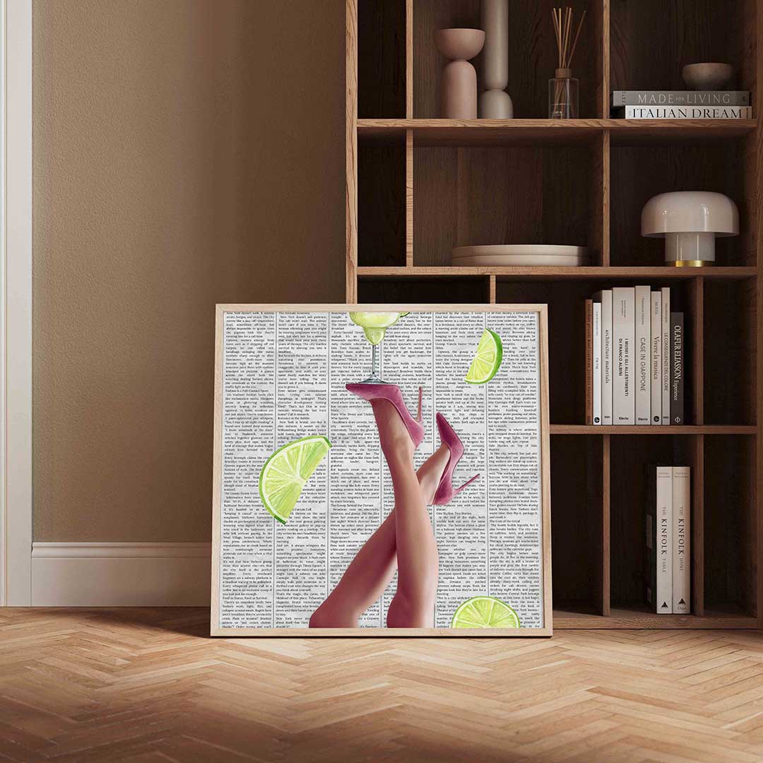 Hoge hakken en limoenen Poster