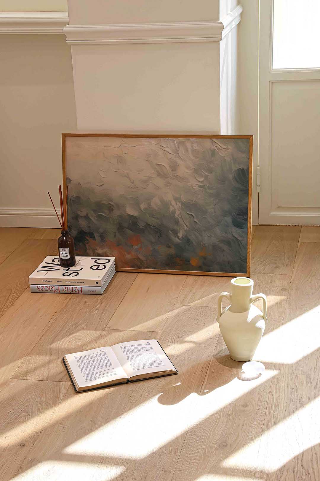 Abstracte wolken en golven Poster