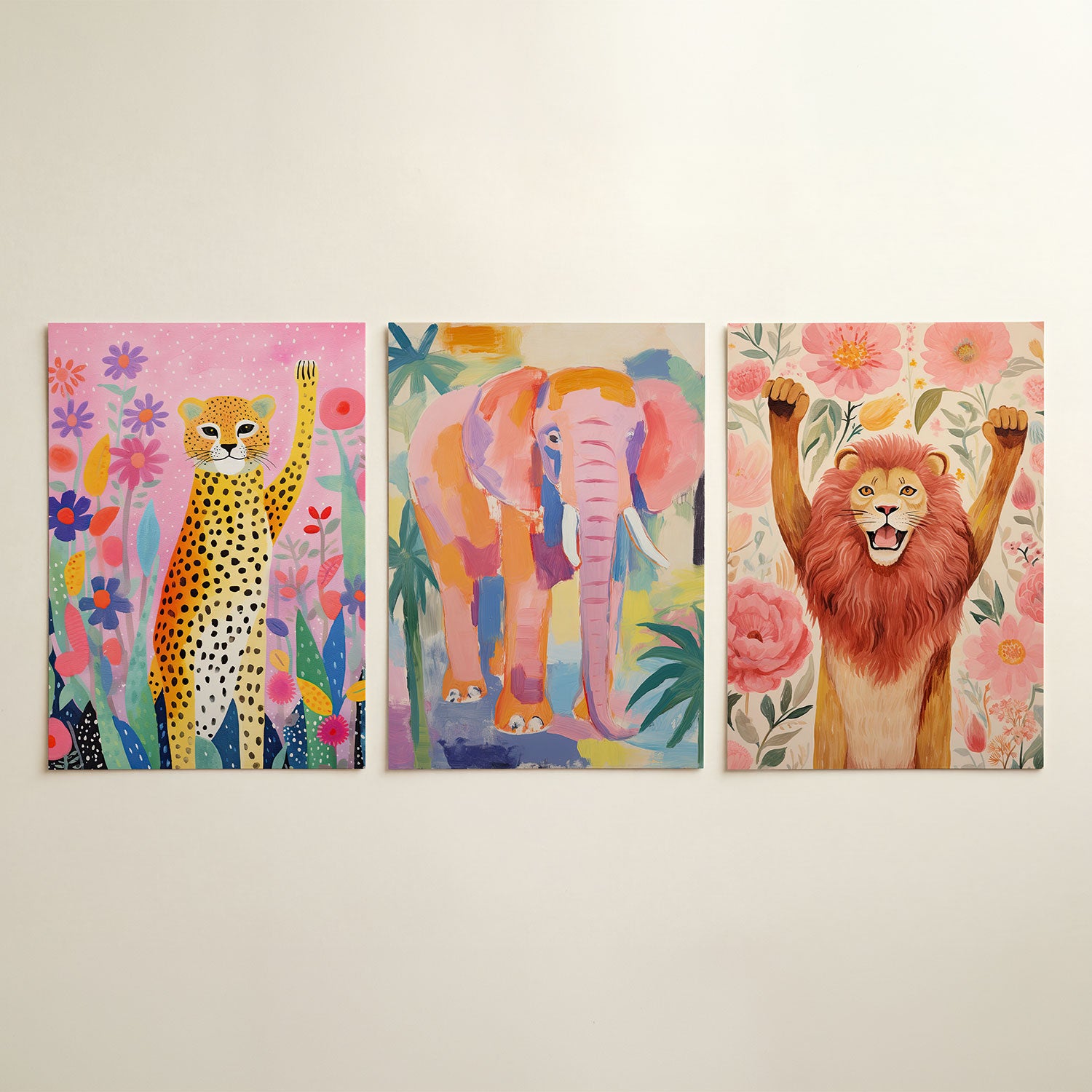 Kleurrijke dierenwereld Posterset