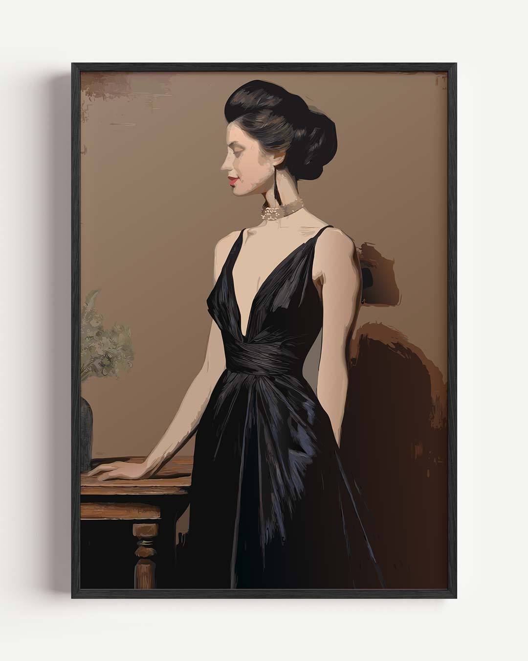 Elegante Vrouwelijke Charme Poster-WallArtistic