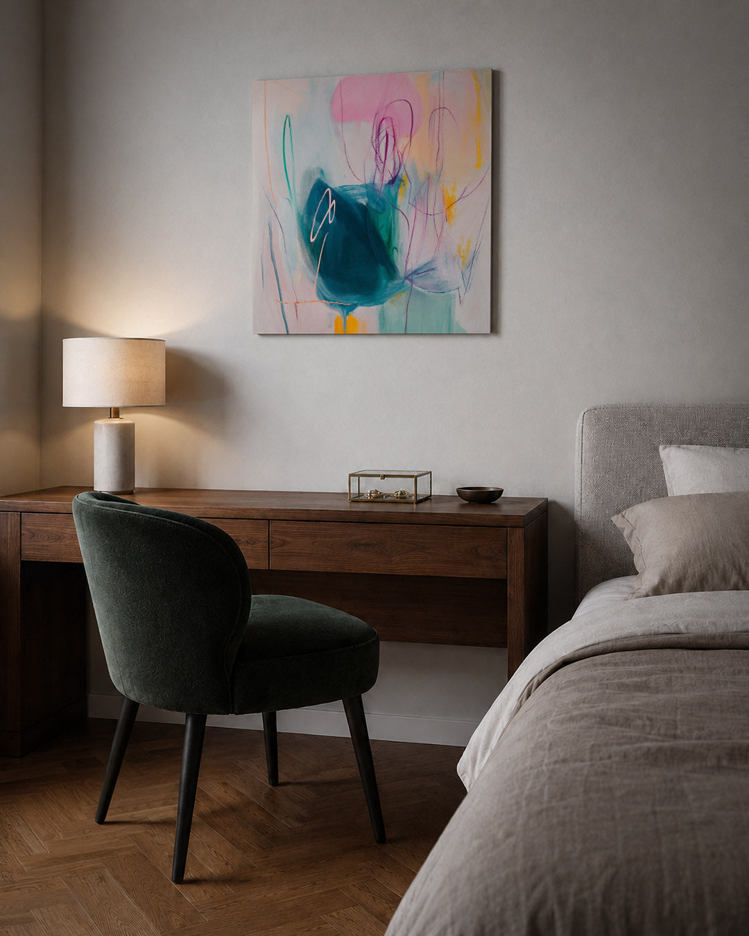 Dynamische kleurenexplosie Kunstwerk