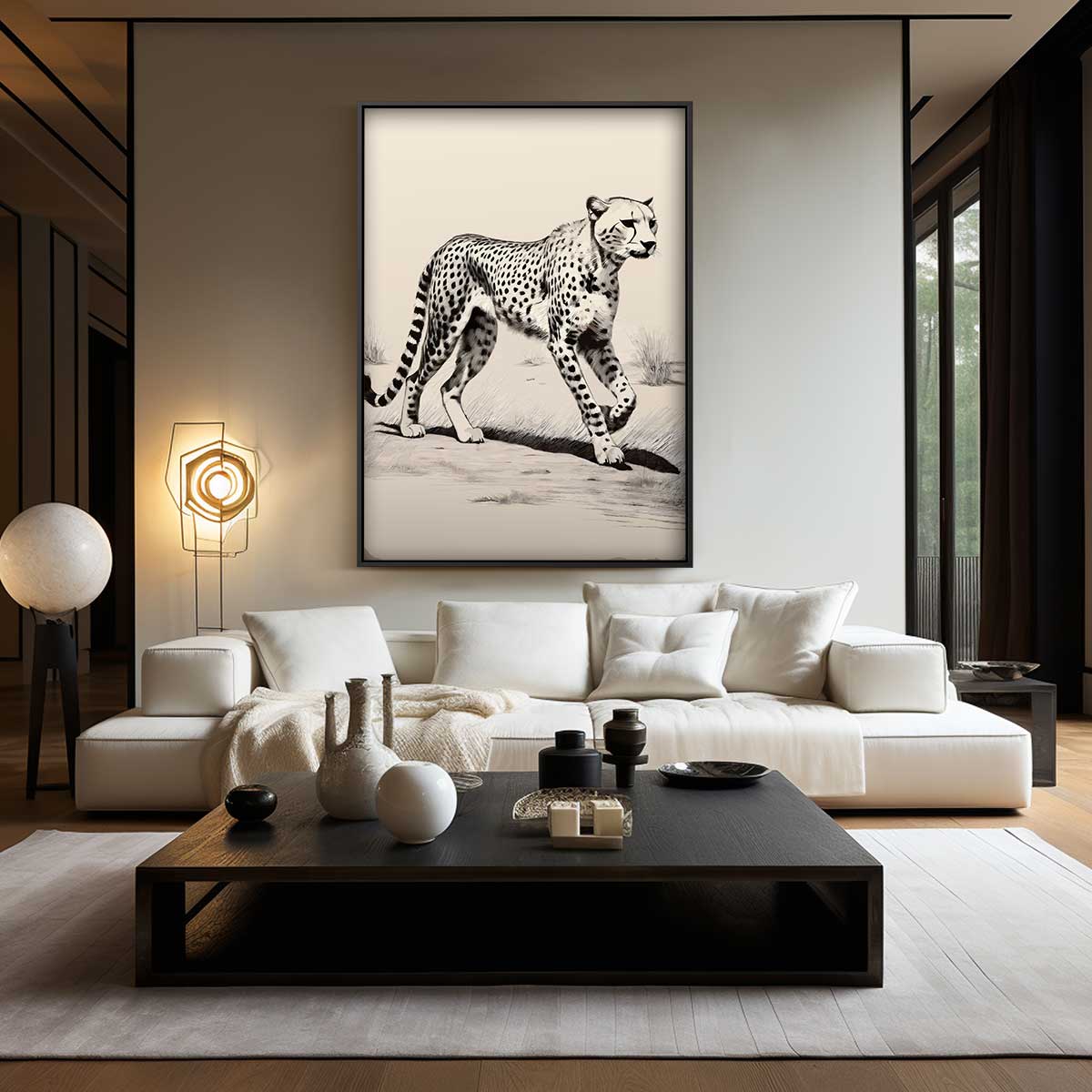Majestueuze Cheetah in de Savanne Kunstwerk