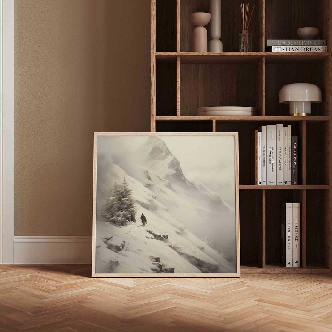 Berglandschap met sneeuw Poster