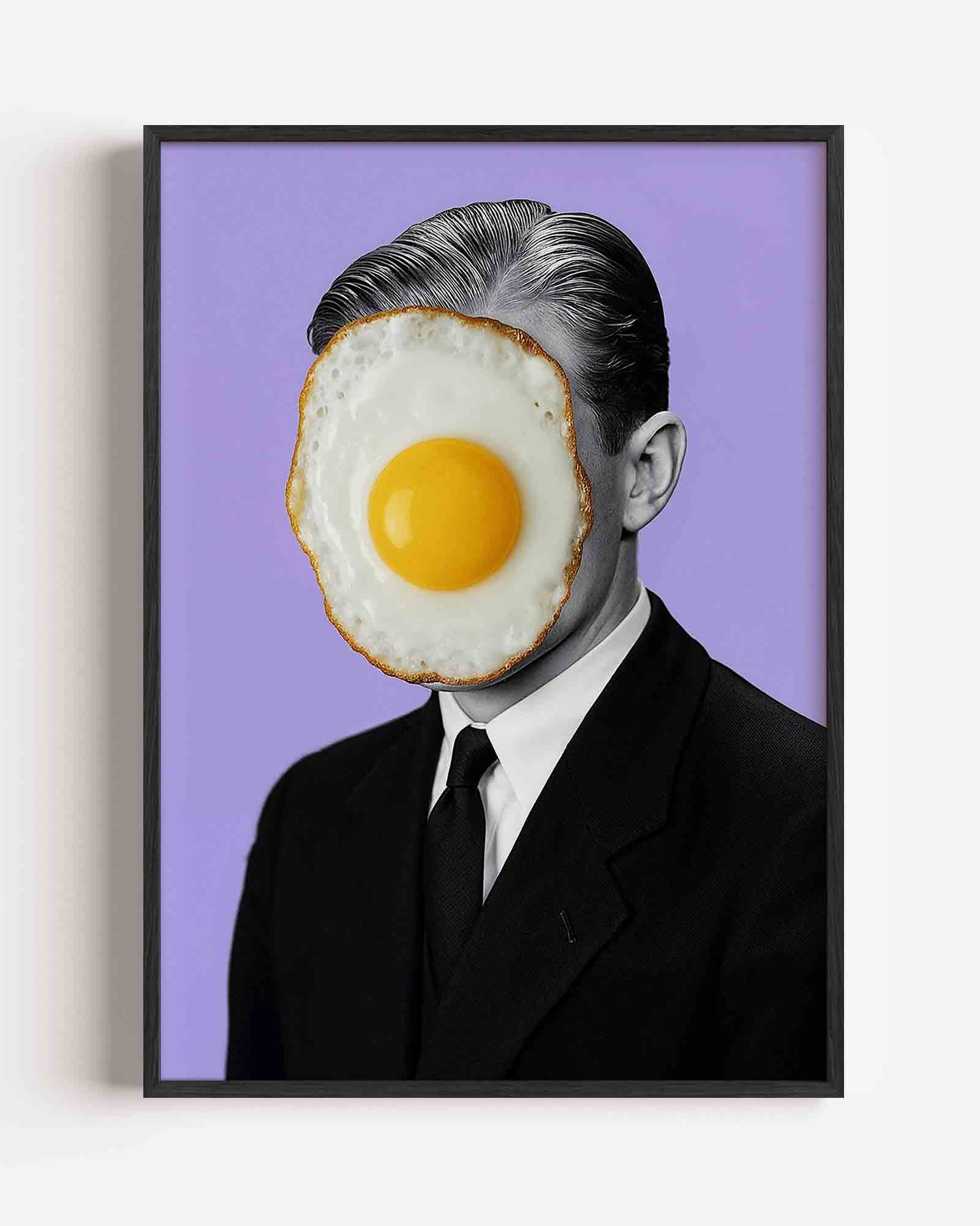 Portret met gebakken ei Poster