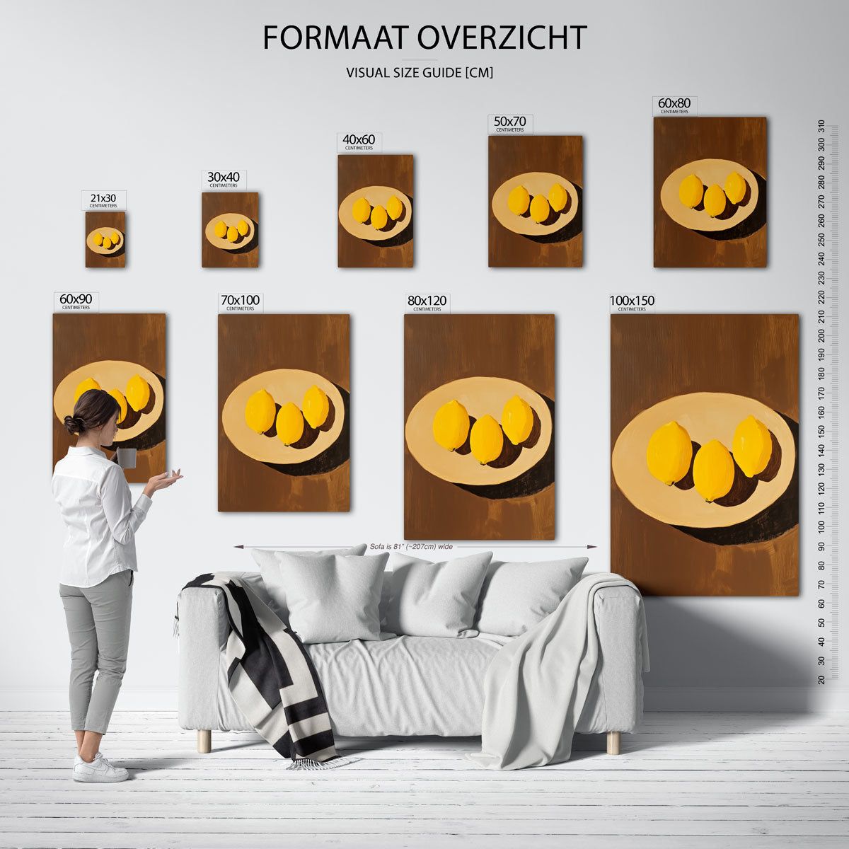 Citroenen op schaal Poster