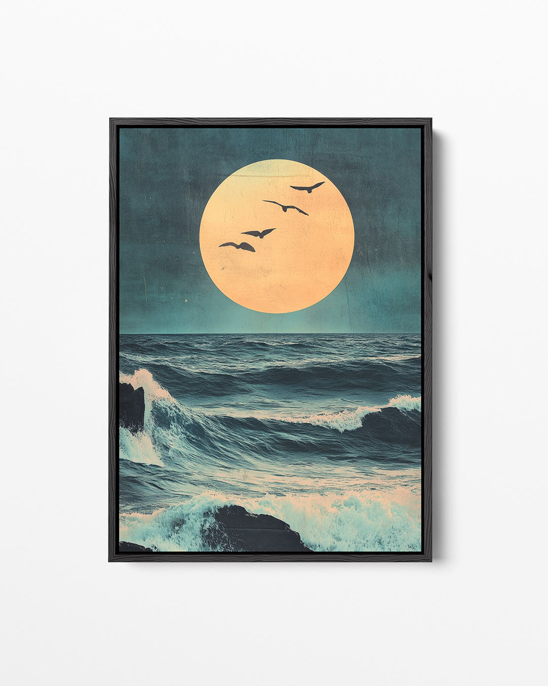 Maan en zee Kunstwerk