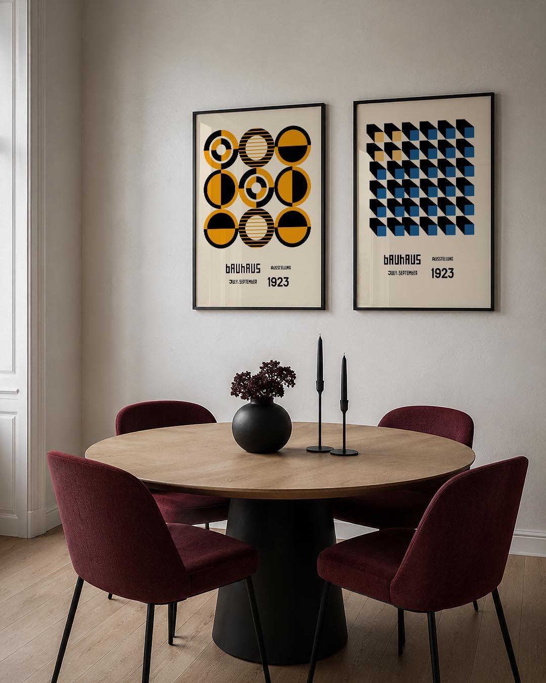 Cirkelpatronen en lijnen Posterset